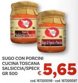Vivo Supermercati Sugo con porcini cucina toscana salsiccia/speck offerta