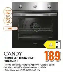 Expert CANDY FORNO MULTIFUNZIONE FIDCX502IT offerta