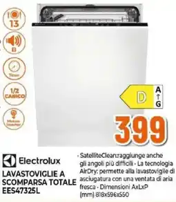 Expert Electrolux LAVASTOVIGLIE A SCOMPARSA TOTALE EES47325L offerta