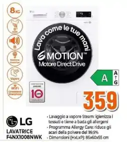 Expert LG LAVATRICE F4NX1008NWK offerta