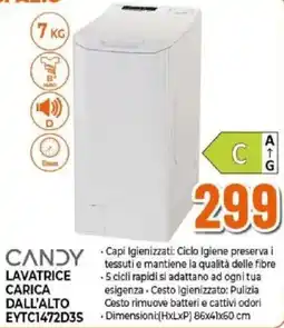 Expert CANDY LAVATRICE CARICA DALL'ALTO EYTC1472D3S offerta
