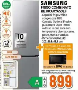 Expert SAMSUNG FRIGO COMBINATO RB38C607AS9EF offerta