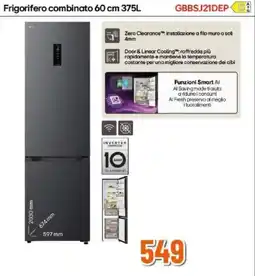 Expert LG Frigorifero combinato 60 cm 375L GBBSJ21DEP D offerta