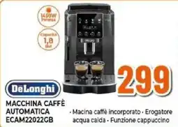 Expert DeLonghi MACCHINA CAFFÈ AUTOMATICA ECAM22022GB offerta