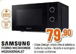 Expert SAMSUNG FORNO MICROONDE MS20A3010ALET offerta