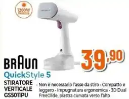 Expert BRAUN QuickStyle 5 STIRATORE VERTICALE GS5011PU offerta