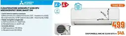 Expert MITSUBISHI ELECTRIC CLIMATIZZATORE MONOSPLIT 9.000 BTU MSZDW25VFKIT SERIE SMART DW offerta