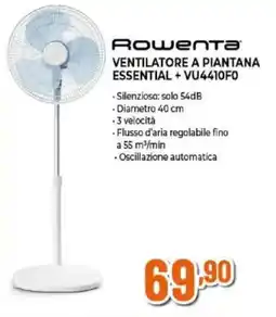 Expert Rowenta ventilatore a piantana essential + VU4410F0 offerta