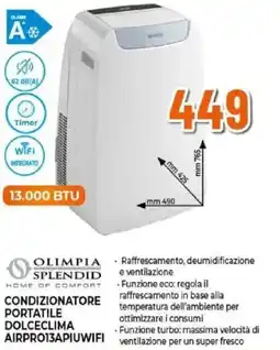 Expert Olimpia splendid condizionatore portatile dolceclima AIRPRO13APIUWIFI offerta