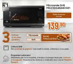 Expert SAMSUNG Microonde Grill MG23DG4524CGE1 offerta