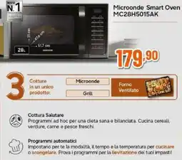Expert SAMSUNG Microonde Smart Oven MC28H5015AK offerta