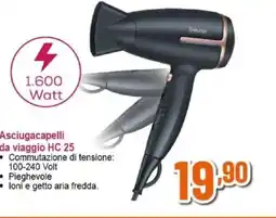 Expert beurer Asciugacapelli da viaggio HC 25 offerta
