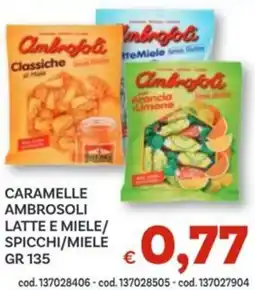 Vivo Supermercati Caramelle ambrosoli latte e miele/ spicchi/miele offerta