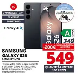 Comet SAMSUNG GALAXY S26 SMARTPHONE offerta