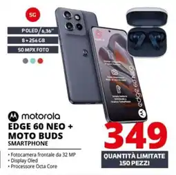 Comet motorola EDGE 60 NEO + MOTO BUDS SMARTPHONE offerta