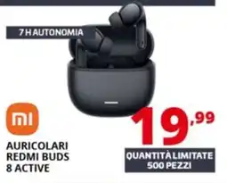 Comet Xiaomi auricolari redmi buds 8 active offerta