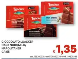 Vivo Supermercati Cioccolato loacker dark noir/milk/ napolitaner offerta