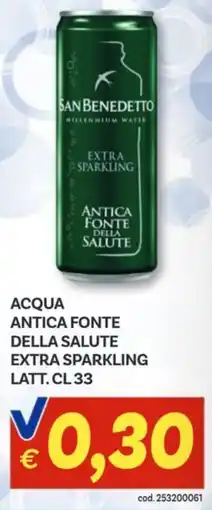Vivo Supermercati Acqua antica fonte della salute extra sparkling offerta