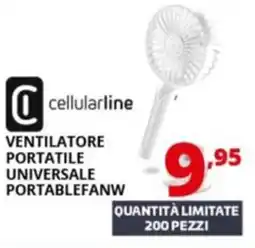 Comet Cellularline ventilatore portatile universale portablefanw offerta