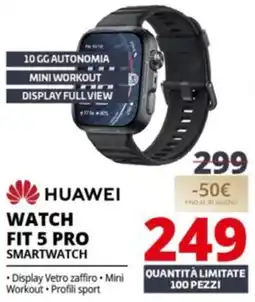 Comet Huawei watch fit 5 pro smartwatch offerta