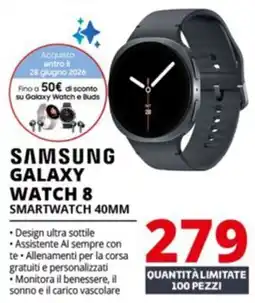 Comet Samsung galaxy watch 8 smartwatch 40MM offerta