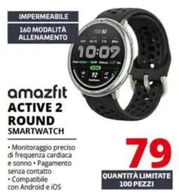 Comet Amazfit active 2 round smartwatch offerta