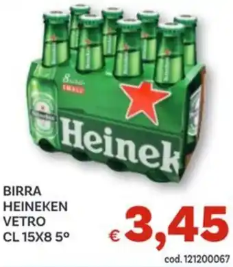 Birra heineken vetro