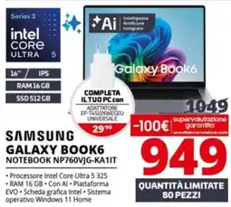 Comet SAMSUNG GALAXY BOOK6 NOTEBOOK NP760VJG-KA1IT offerta