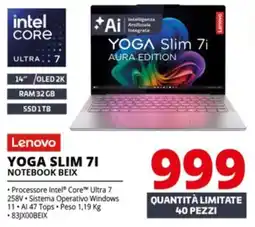 Comet Lenovo YOGA SLIM 71 NOTEBOOK BEIX offerta