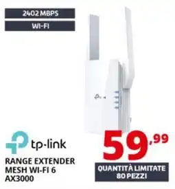 Comet tp-link RANGE EXTENDER MESH WI-FI 6 AX3000 offerta