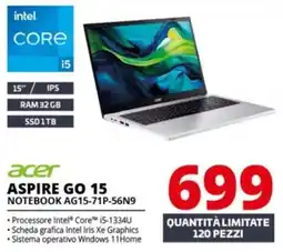Comet acer ASPIRE GO 15 NOTEBOOK AG15-71P-56N9 offerta