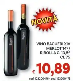 Vivo Supermercati Vino bagueri xiv merlot 14°/ ribolla g. 13,5° offerta