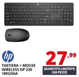 Comet Tastiera + mouse wireless HP 230 18H24AA offerta