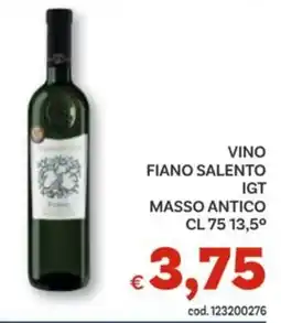 Vivo Supermercati Vino fiano salento igt masso antico 13,5° offerta