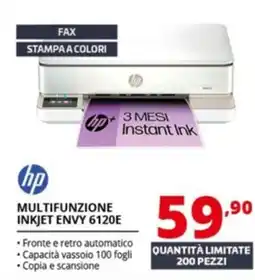 Comet hp MULTIFUNZIONE INKJET ENVY 6120E offerta
