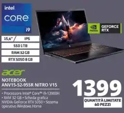 Comet acer NOTEBOOK ANV15-52-95SR NITRO V15 offerta