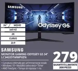 Comet SAMSUNG MONITOR GAMING ODYSSEY G5 34" LC34G55TWWPXEN offerta