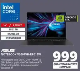 Comet ASUS NOTEBOOK V3607VH-RP013W offerta