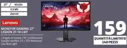 Comet Lenovo MONITOR GAMING 27" LEGION 27-10 C4IT offerta