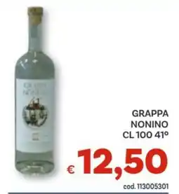 Vivo Supermercati Grappa nonino 41° offerta