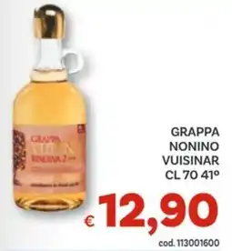 Vivo Supermercati Grappa nonino vuisinar 41° offerta
