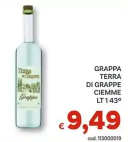Vivo Supermercati Grappa terra di grappe ciemme 43° offerta