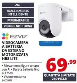Comet Ezviz videocamera a batteria da esterno motorizzata HB8 LITE offerta