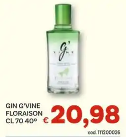 Vivo Supermercati Gin g'vine floraison 40° offerta