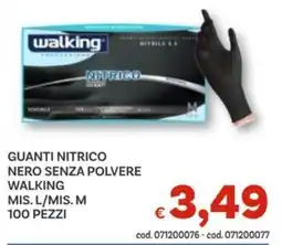 Vivo Supermercati Guanti nitrico nero senza polvere walking offerta