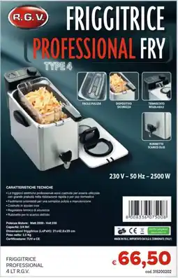 Vivo Supermercati FRIGGITRICE PROFESSIONAL 4 LT R.G.V. offerta