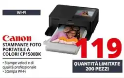Comet Canon stampante foto portatile a colori CP1500BK offerta