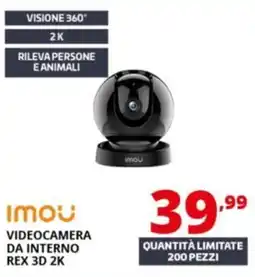 Comet Imou videocamera da interno rex 3D 2K offerta