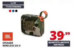 Comet Jbl speaker wireless go 4 offerta