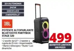 Comet Jbl potente altoparlante bluetooth partybox stage 320 offerta